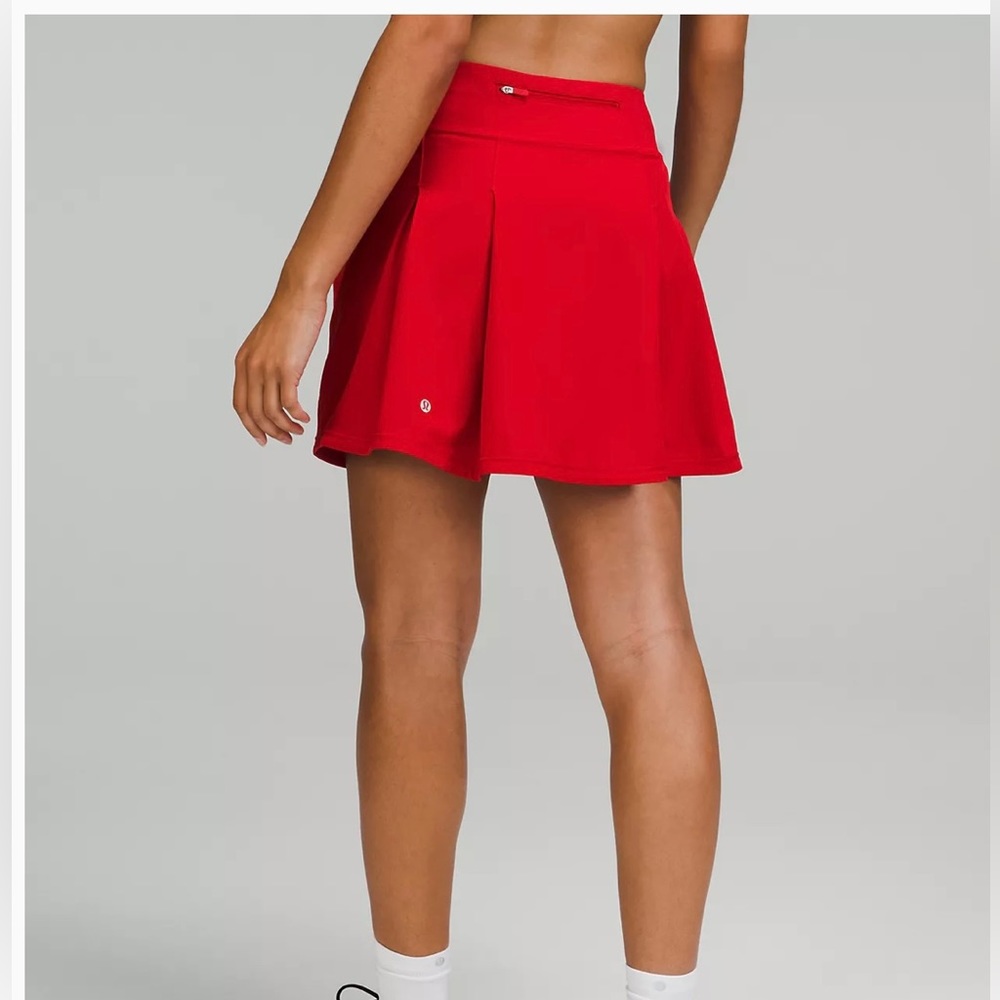 Lululemon Pace Rival Skirt Extra Long Red Size 12, 17”, New With Tags